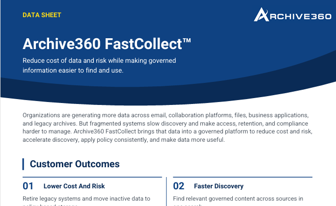Archive360 FastCollect