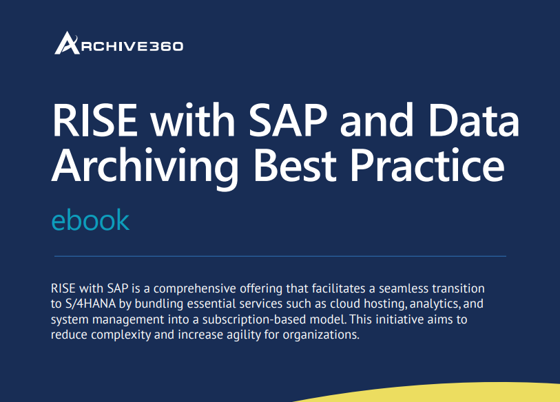 RISE with SAP and Data  Archiving Best Practice