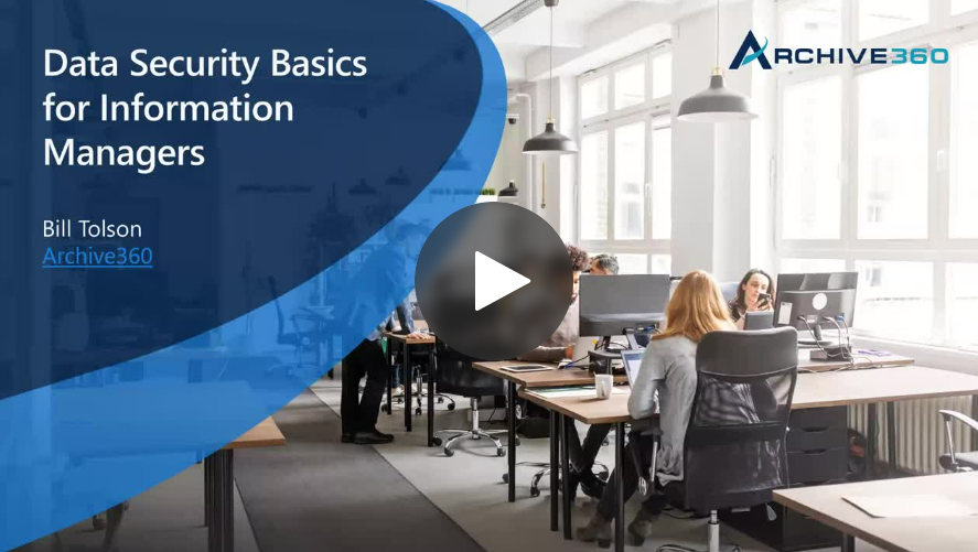 Data Security Basics for Information Managers cover slide