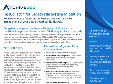 FastCollect™ for Legacy File System Migration