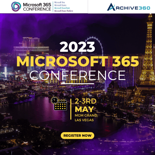 Microsoft 365 conference 2023 is happening may2-3 2023, join us at booth 427 for the event