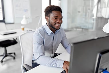 man working on archive migration for enterprise vault