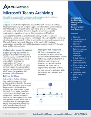 Microsoft Teams Archiving