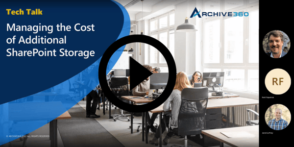 Tech Talk Managing the cost of additional sharepoint storage