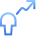 person with upward line graph icon
