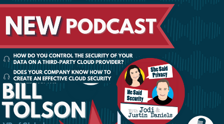 Bill tolson podcast episode she said privacy he said security (450 × 250 px)