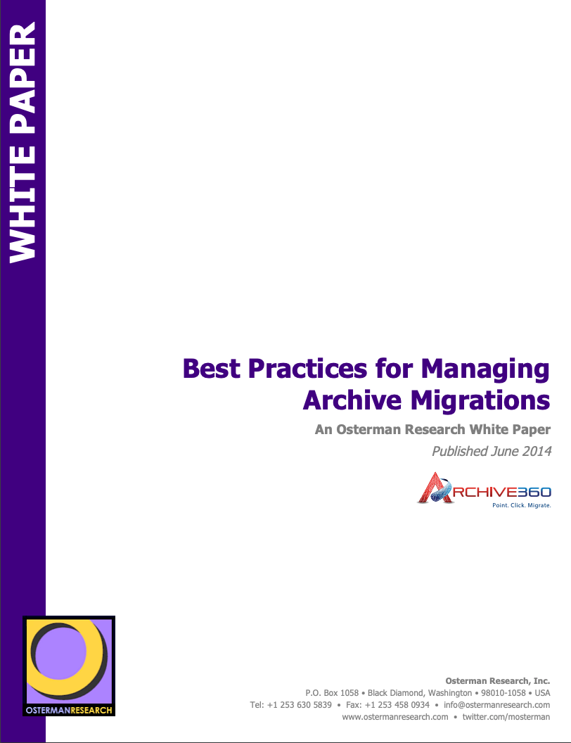 Best Practices For Managing Archive Migrations
