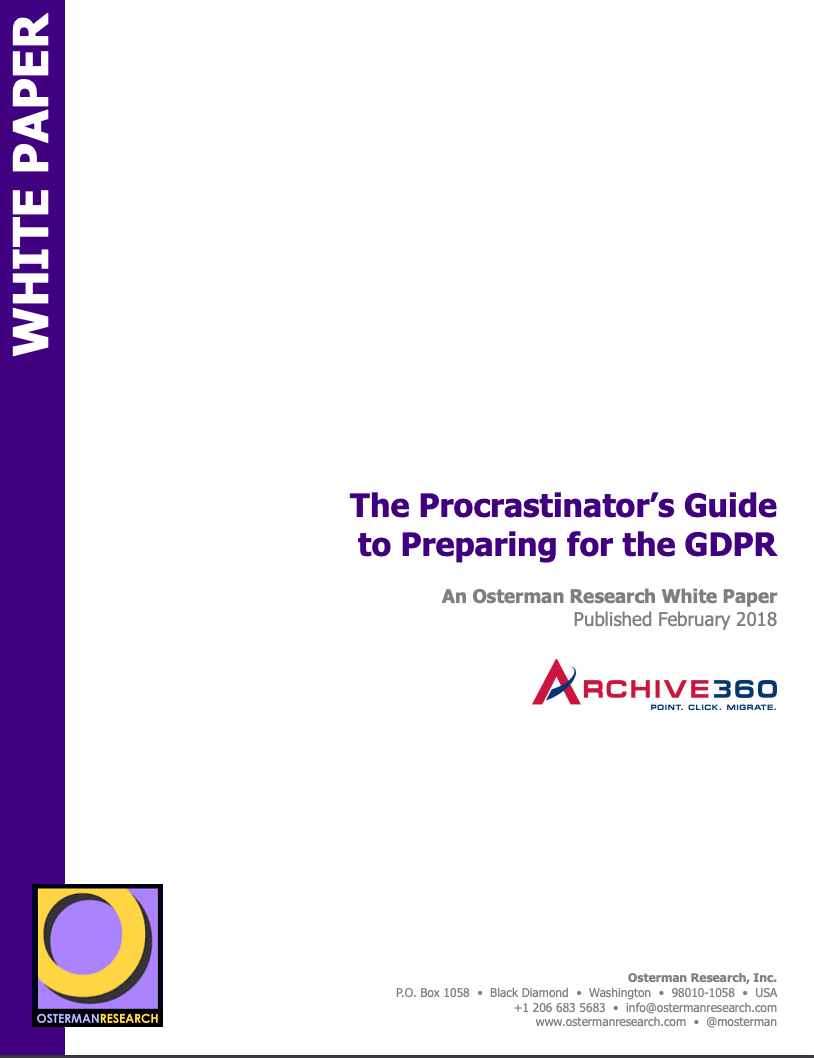 The Procrastinator's Guide to Preparing for GDPR