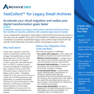 Fast collect for legacy email archives image