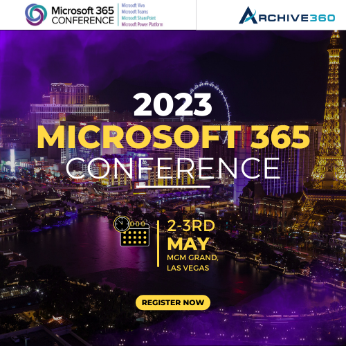 Microsoft 365 conference 2023 is happening may2-3 2023, join us at booth 427 for the event