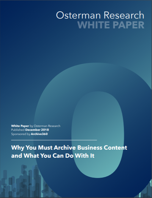 Why You Must Archive Business Content and What You Can Do With It